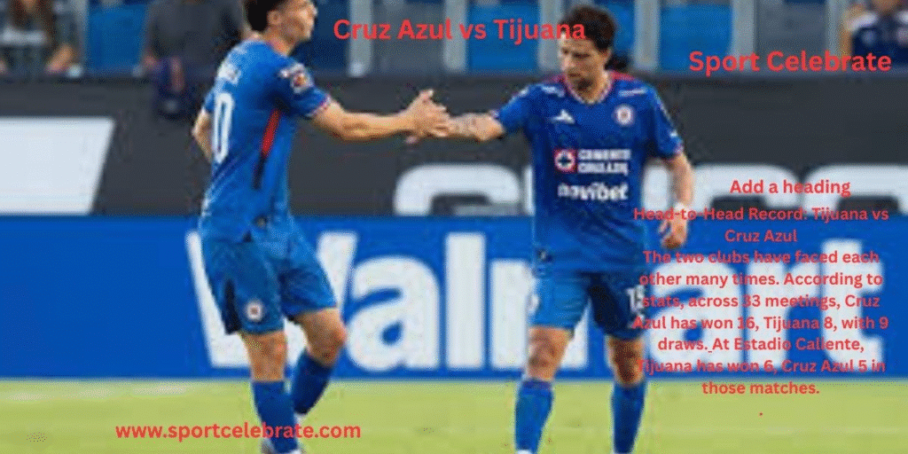 Head-to-Head Record: Tijuana vs Cruz Azul