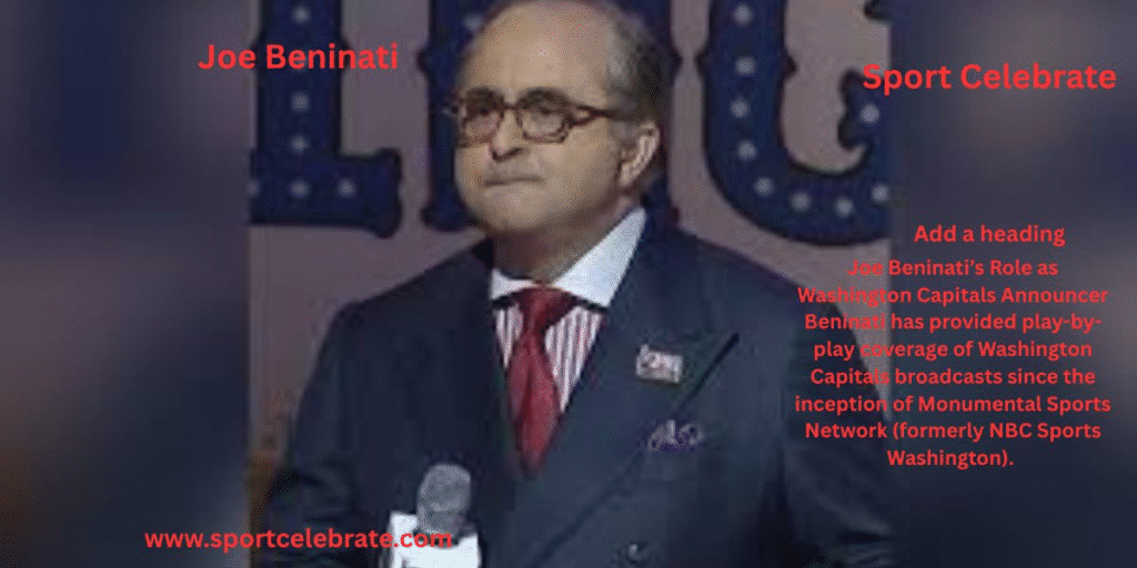 Joe Beninati’s Role as Washington Capitals Announcer